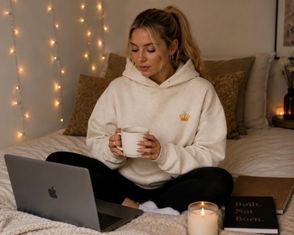 Heritage Crown Hoodie – Natural Raw